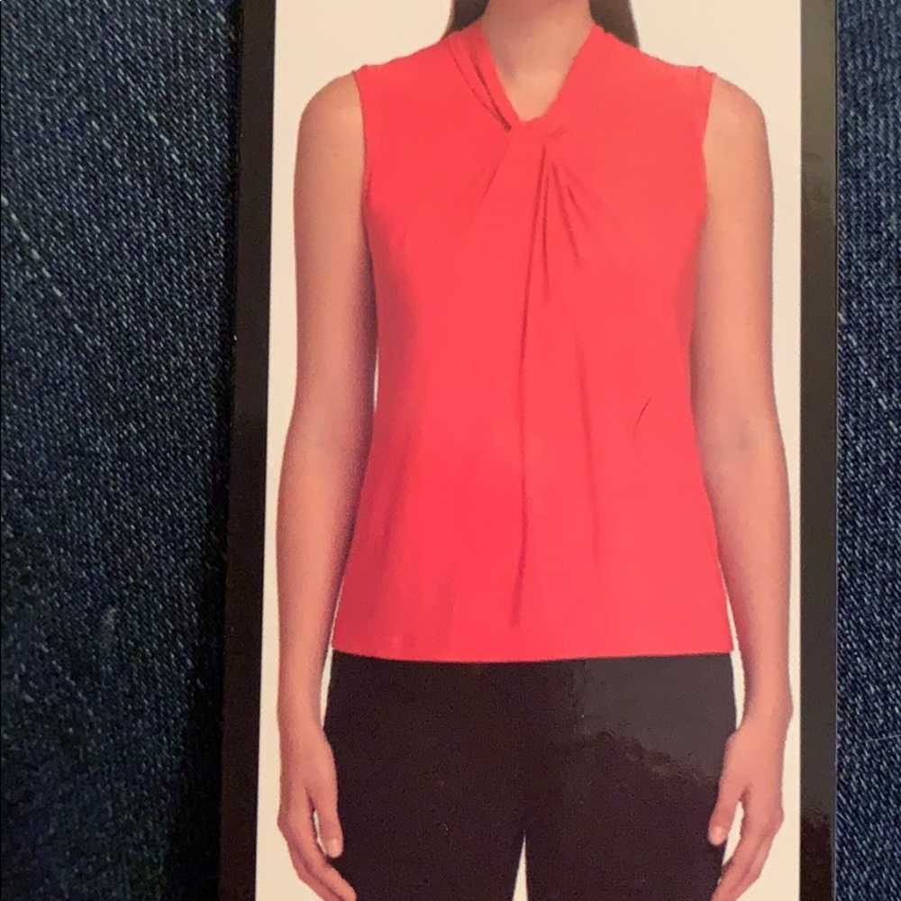 Tommy Hilfiger Coral Sleeveless Blouse New Sz XXL